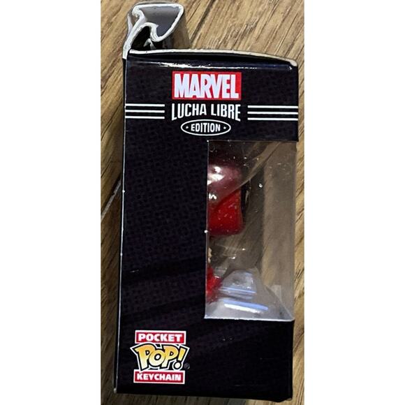 NIB Funko POP Key Chain Luca Libre Edition Marvel Luchadores Deadpool Brand - Picture 4 of 6